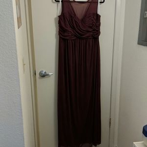 David's Bridal MERLOT Bridesmaids Dress - Size 16